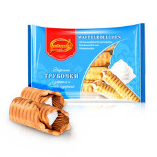 Wafer Tubes with Condensed Milk and Marshmallow Filling 340g