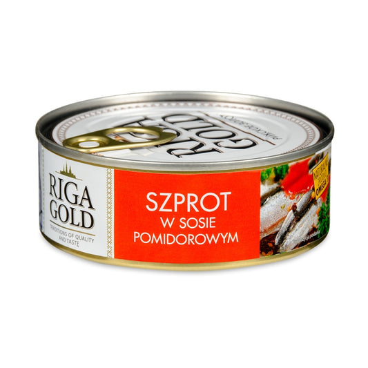 Шпроты в томатном соусе "Riga Gold" 240г