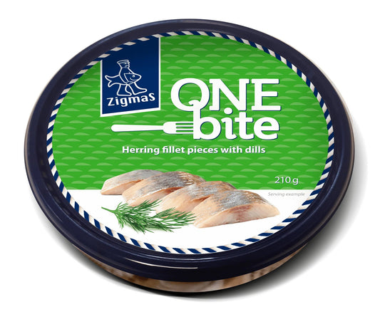 One Bite Salted Herring with Dill 210g
