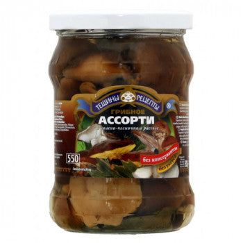 Mushrooms in Garlic Brine "Asorti" 500g