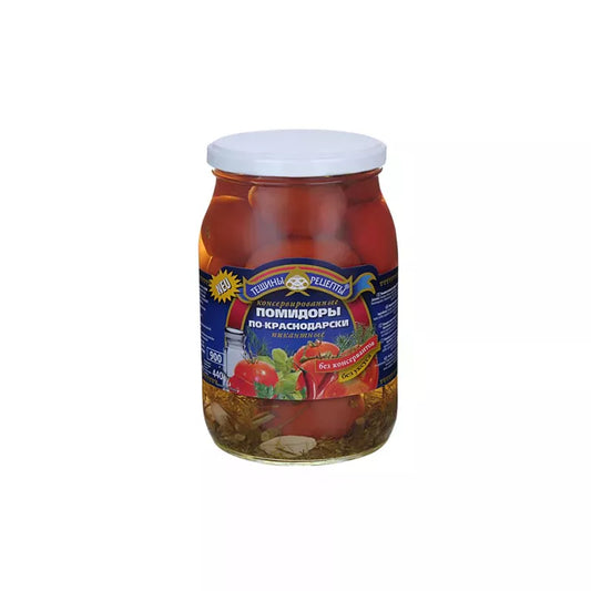 Tomatoes Po Krasnodarskiy Pickled "Teshchiny Recepty" 880g